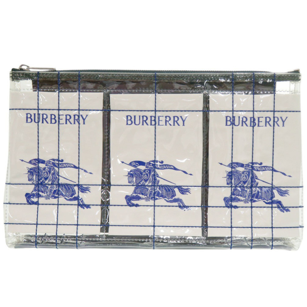 Burberry EKD Vinyl Canvas Clear Green Travel Pouch 0187BURBERRY